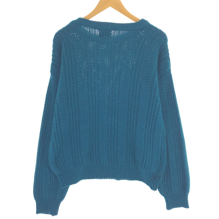 HIGH SIERRA Cable Knit Acrylic Knit Sweater, Men's Size Medium acrylic green type Vintage Second Hand