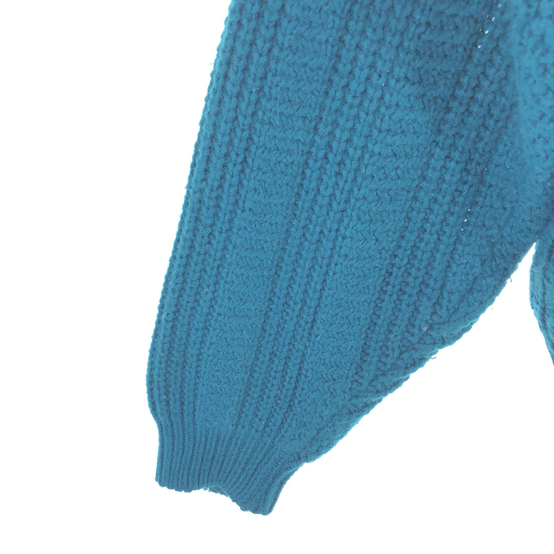 HIGH SIERRA Cable Knit Acrylic Knit Sweater, Men's Size Medium acrylic green type Vintage Second Hand