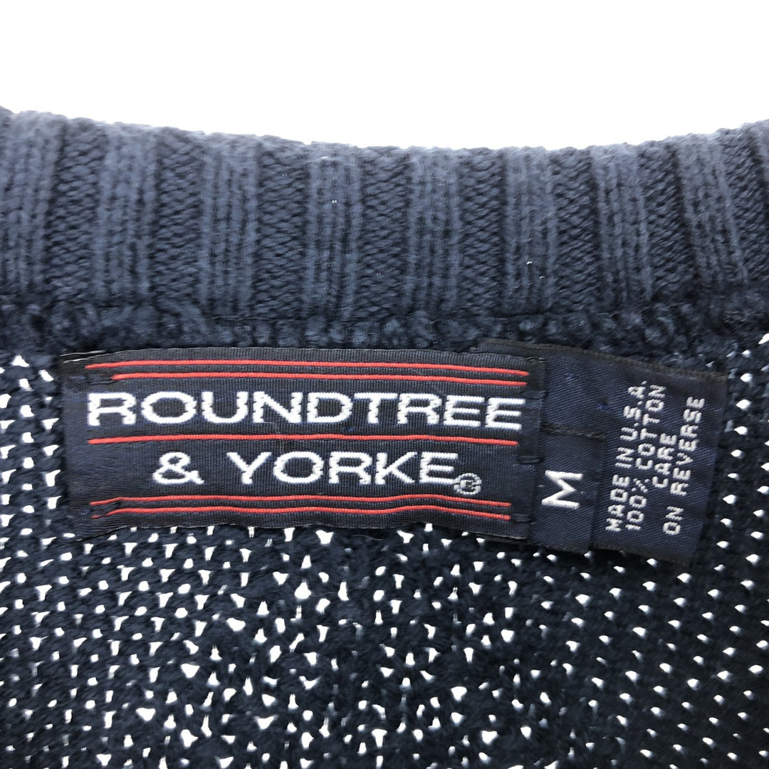 ROUNDTREE & YORKE Cotton Knit Sweater Made in USA Men's M size /eaa463636