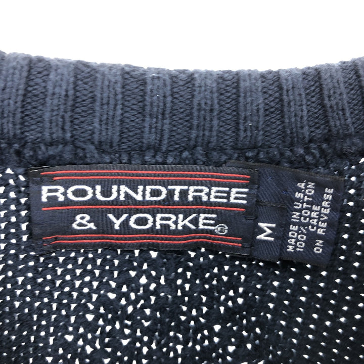 ROUNDTREE & YORKE Cotton Knit Sweater Made in USA Men's M size /eaa463636