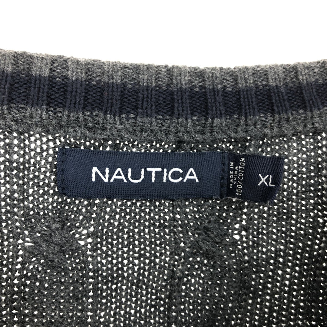 NAUTICA Cable Knit Cotton Sweater Men's XL Size / eaa463644