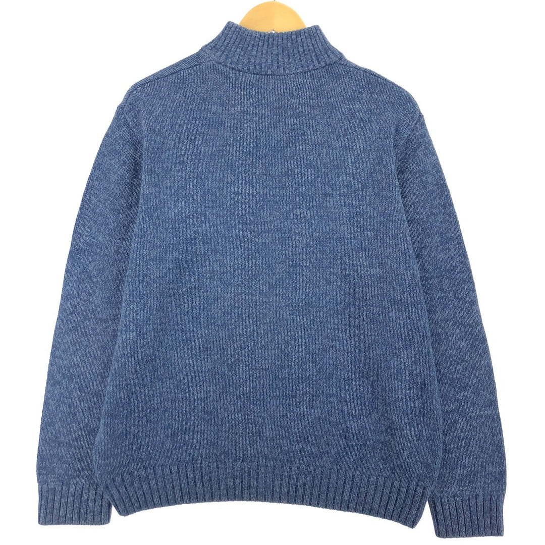 CHAPS Men's Vintage Cotton Knit Half-Button Sweater, Size L cotton blue type Vintage Second Hand