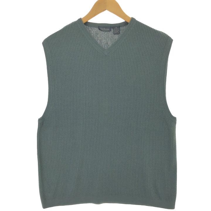 VAN HEUSEN V-neck cotton knit vest, men's size M / eaa463670