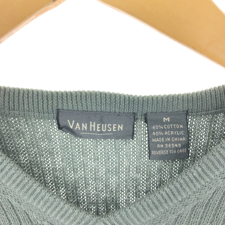 VAN HEUSEN V-neck cotton knit vest, men's size M / eaa463670