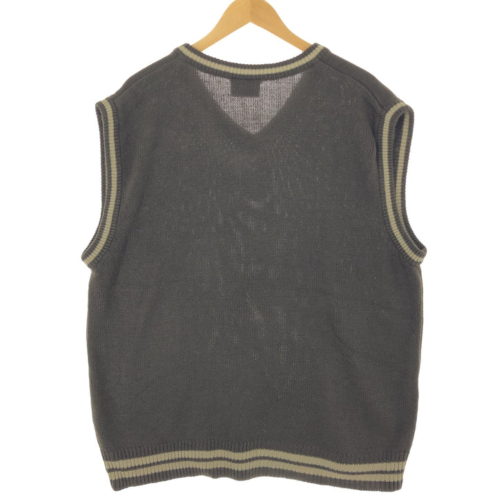 SOUTH POLE V-neck acrylic knit vest, men's equivalent to XXL / eaa463682