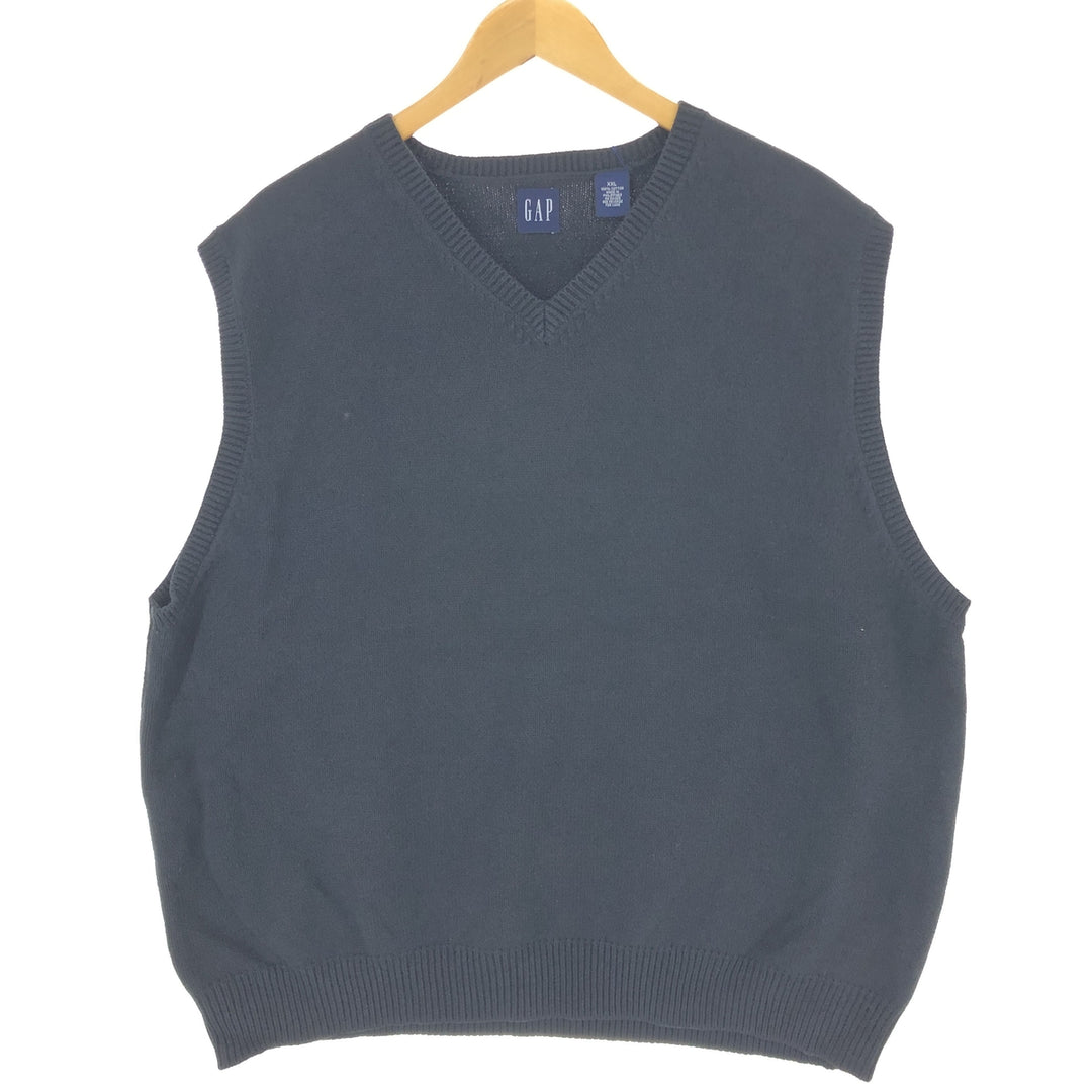 90'S GAP Old Gap V-neck cotton knit vest Men's XXL size Vintage / eaa463690