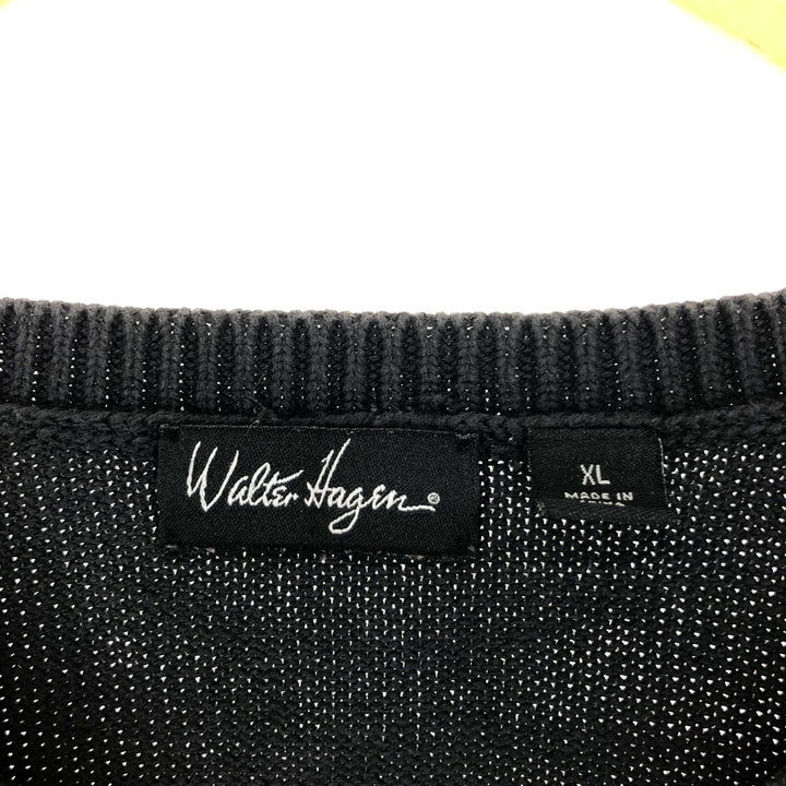 WALTER HAGEN V-neck cotton knit vest, men's equivalent to XL / eaa463699