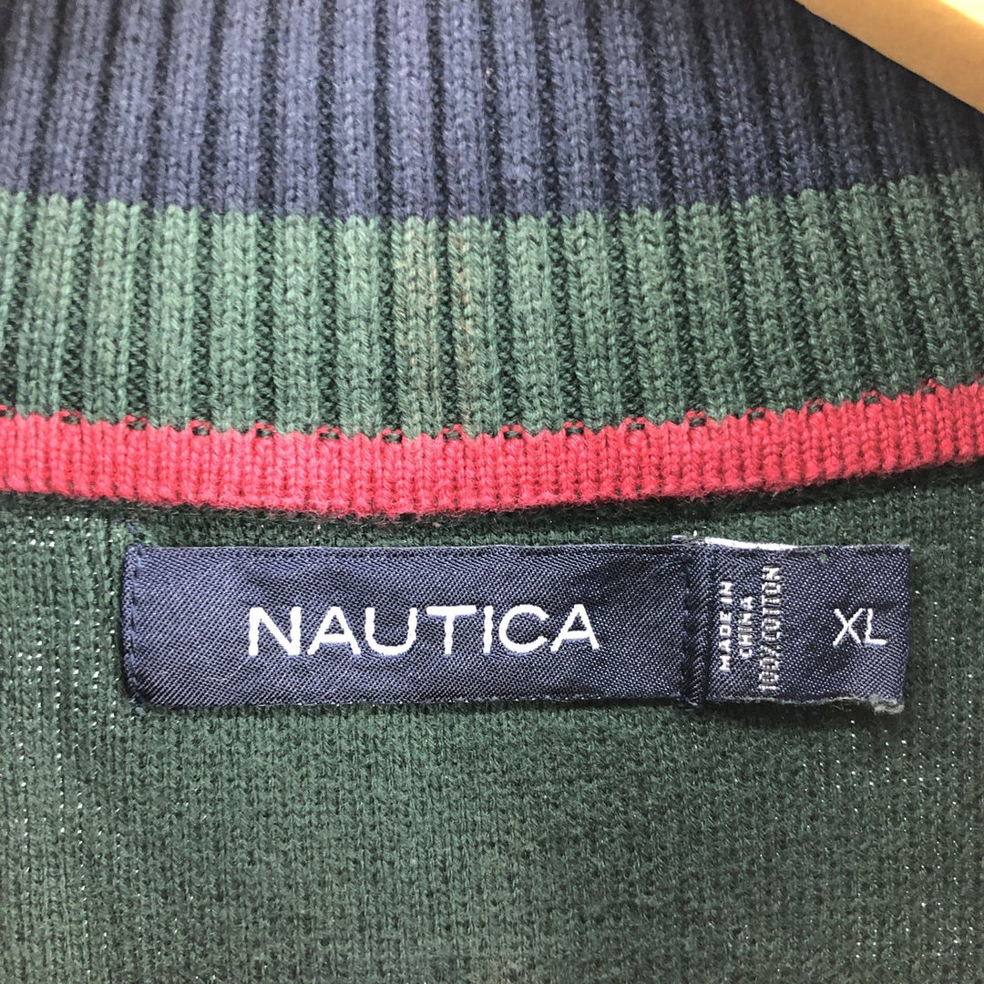 NAUTICA Cotton Knit Half Zip Sweater Men's XL /eaa463782