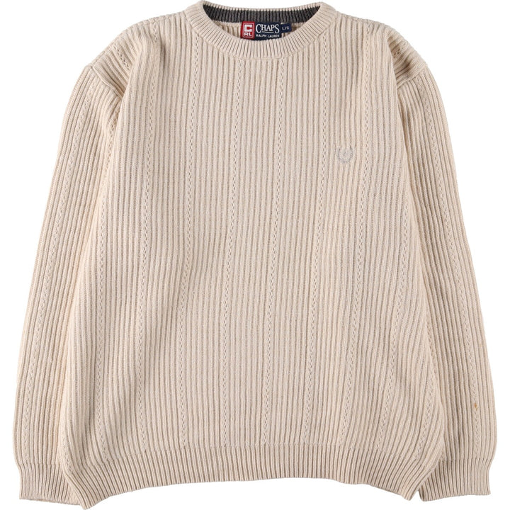 90'S Ralph Lauren CHAPS cotton knit sweater, men's size L, vintage / eaa463786