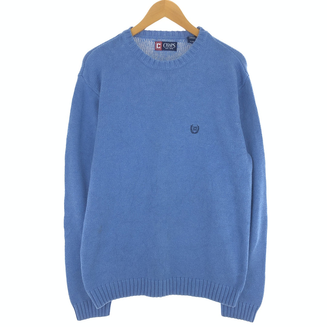 90'S Ralph Lauren CHAPS cotton knit sweater, men's size L, vintage / eaa463791