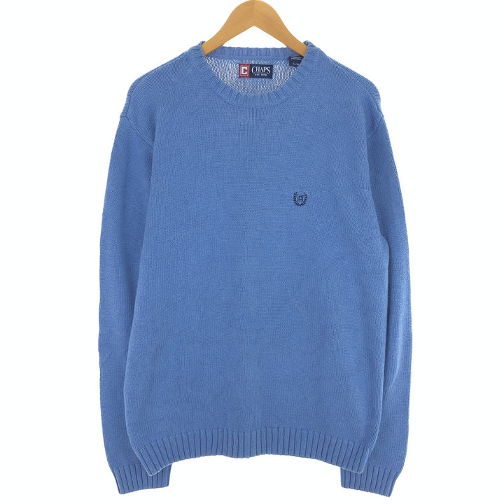 90'S Ralph Lauren CHAPS cotton knit sweater, men's size L, vintage / eaa463791