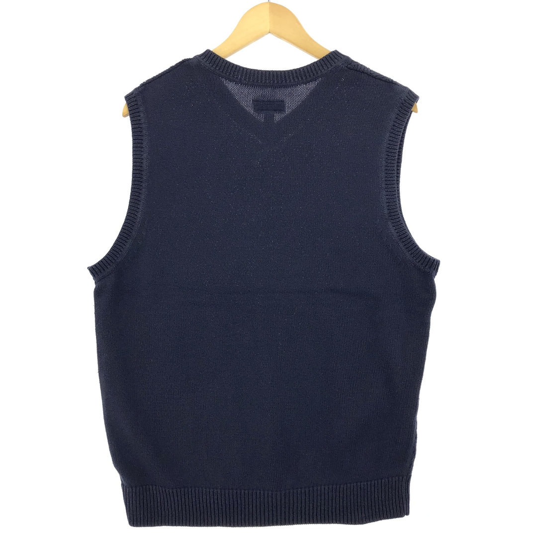 ST JOHN'S BAY V-neck cotton knit vest, men's size S /eaa463808