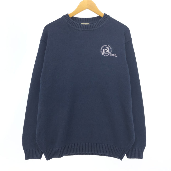 Vintage LLBean cotton knit sweater from the 2000s, size XL, for men cotton navy blue type Vintage Second Hand