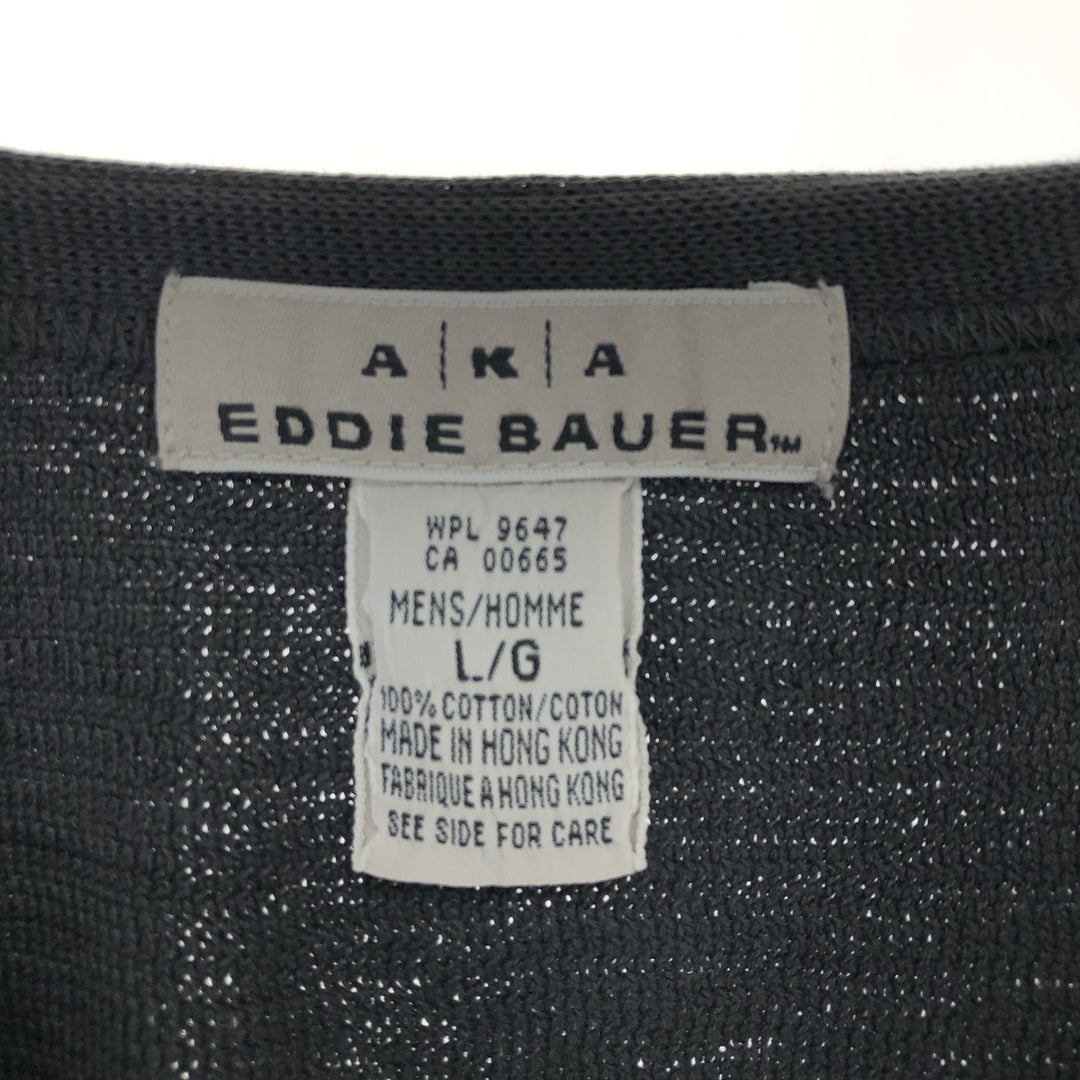 Eddie Bauer AKA front open cotton knit vest, men's size L / eaa463817