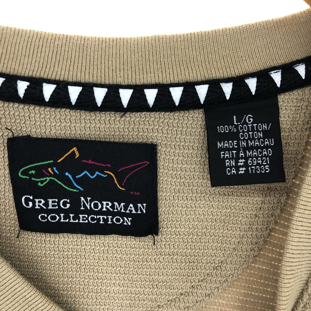 GREG NORMAN COLLECTION V-neck cotton knit vest, men's size L /eaa463833