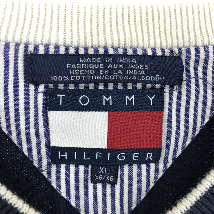 90'S Tommy Hilfiger Cable Knit V-Neck Cotton Knit Vest Men's XL Vintage /eaa463848