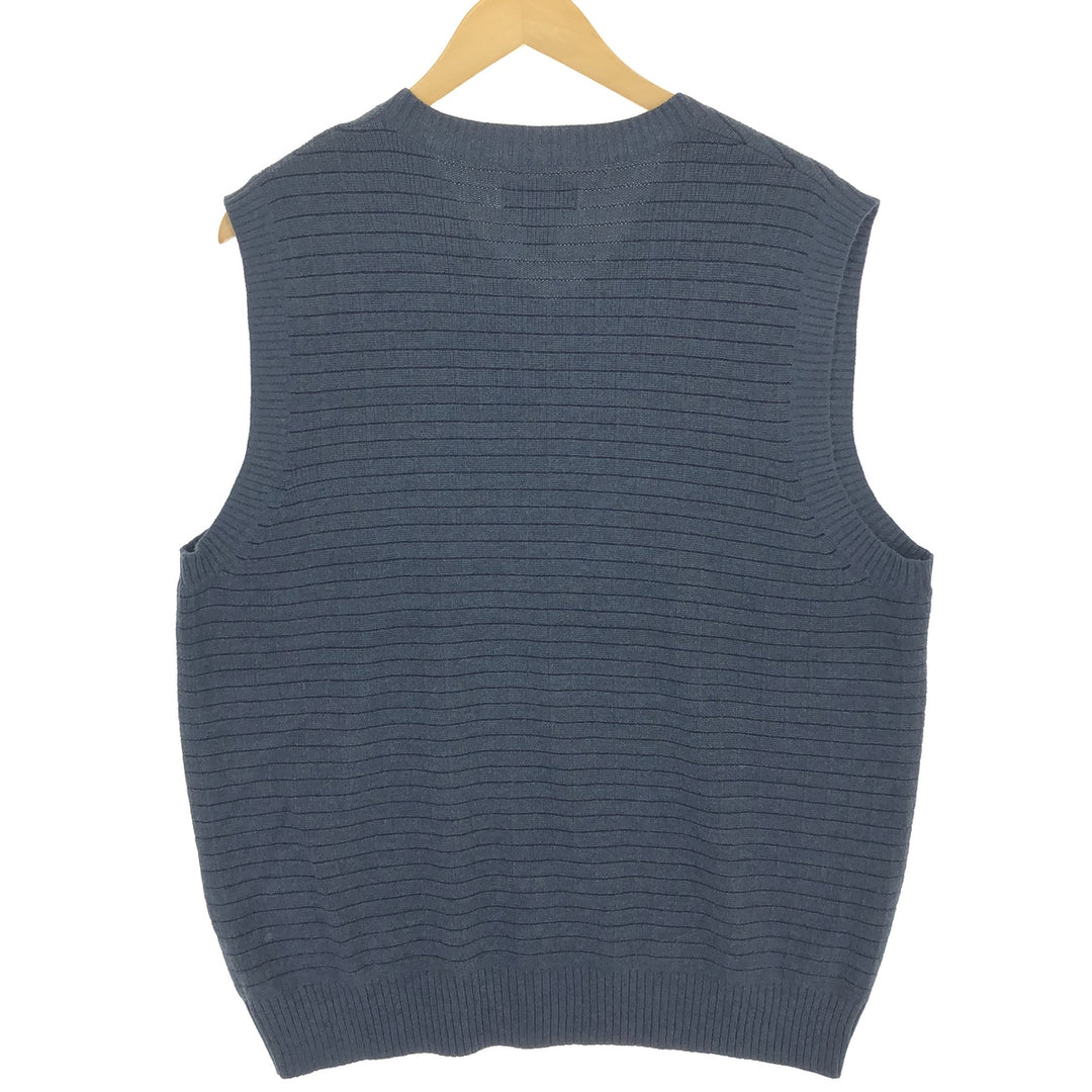 GREAT NORTH WEST V-neck cotton knit vest made in the UK, men's XL size /eaa463856