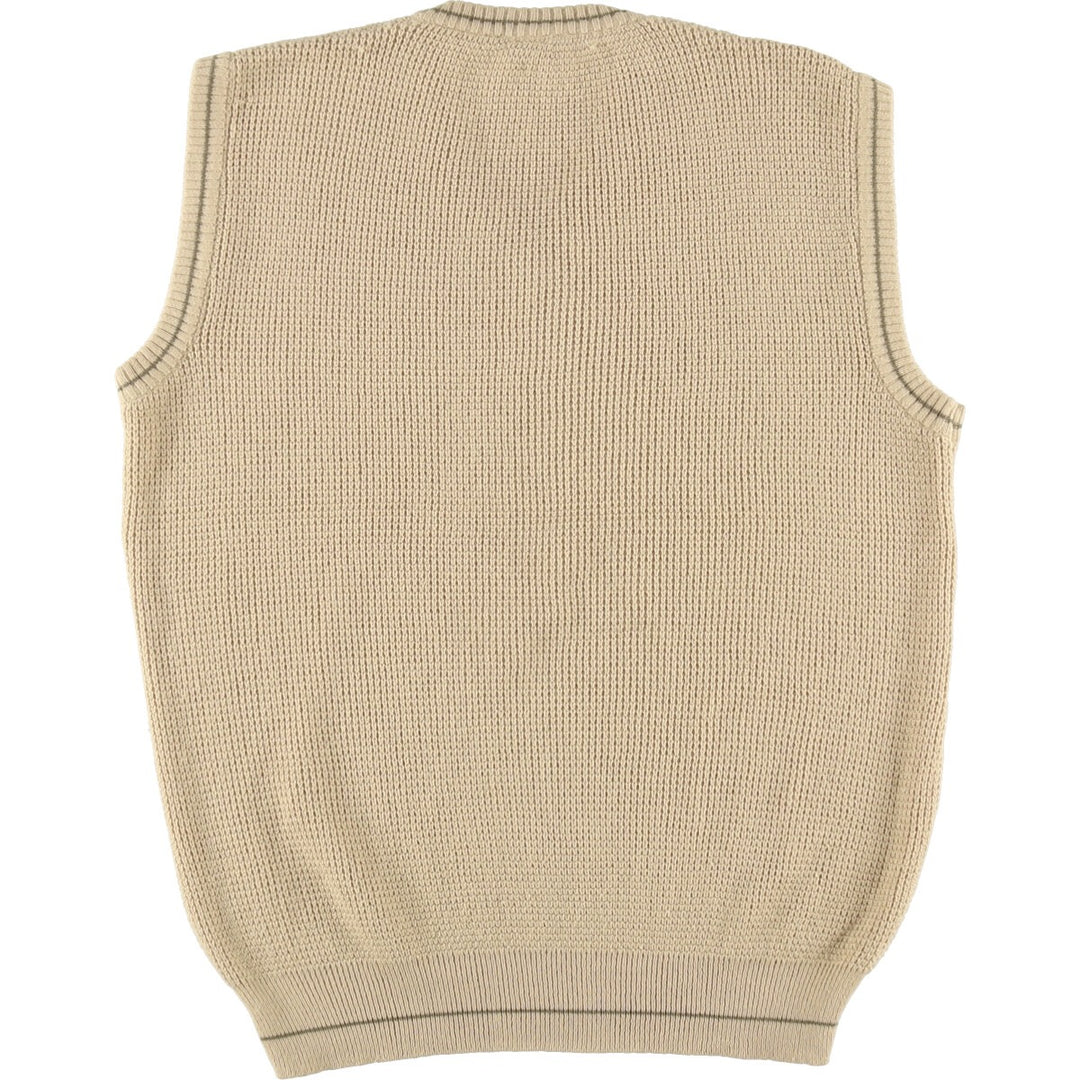 V-neck acrylic knit vest made in Italy, men's size M /eaa463867