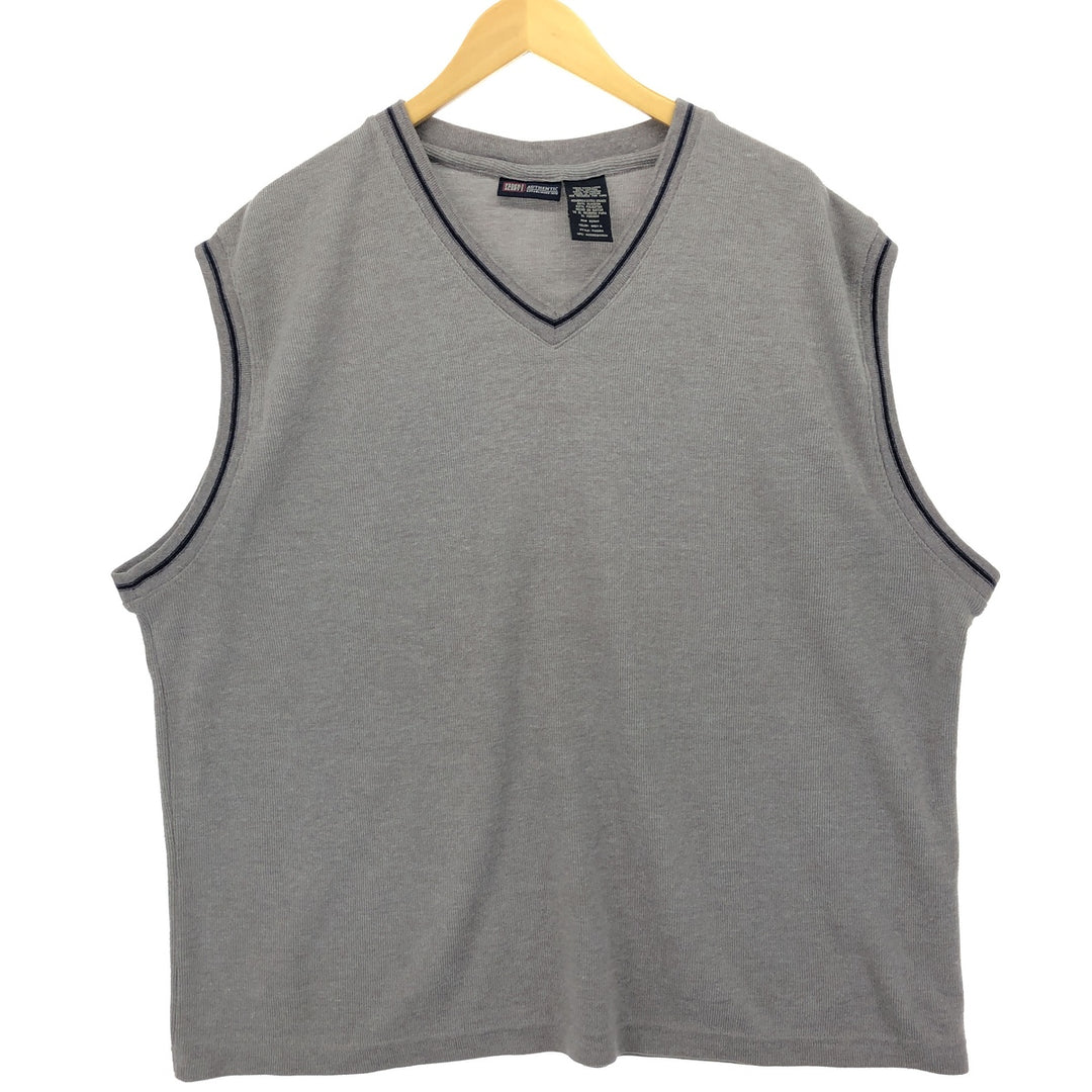 FADED GLORY V-neck cotton knit vest, men's equivalent to XL /eaa463873