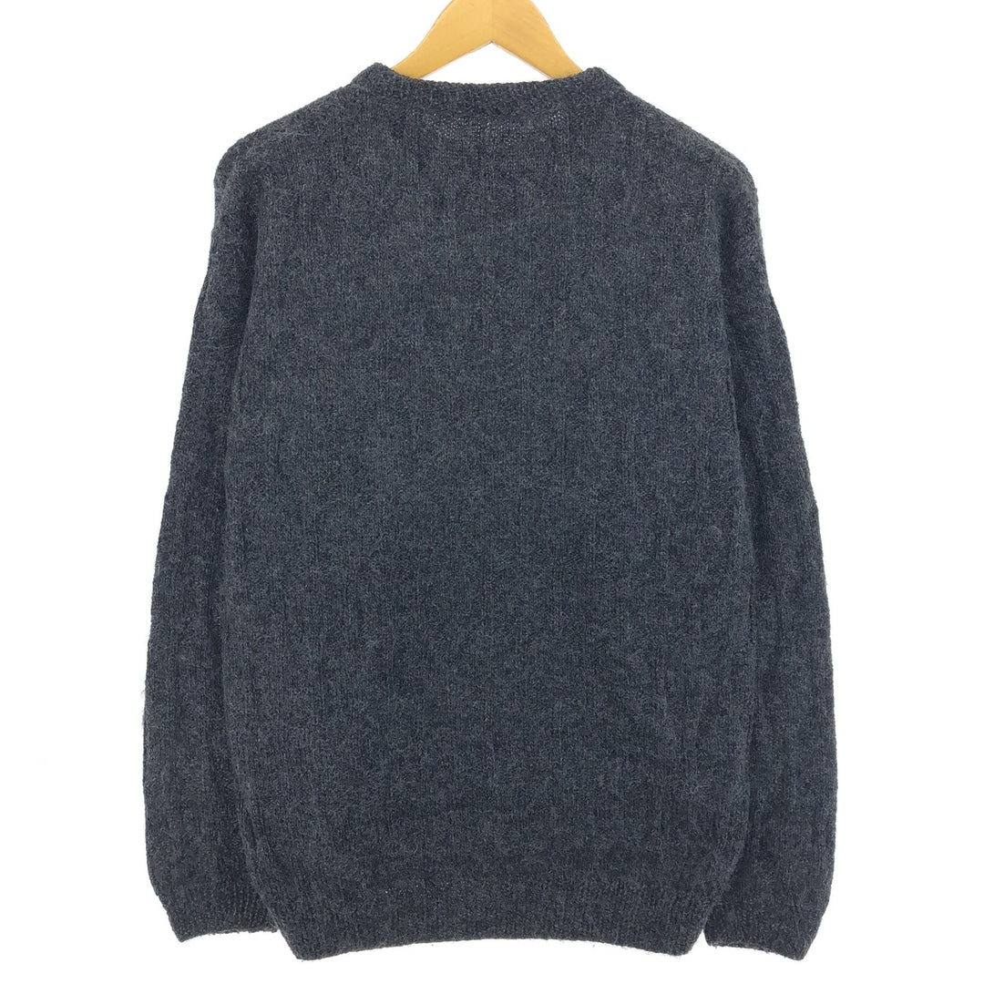 Knit sweater, men's size M unclear Charcoal Vintage Second Hand