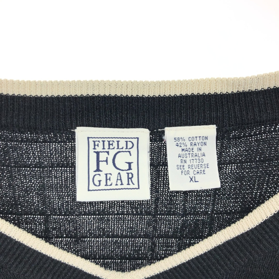 FIELD GEAR V-neck cotton knit vest, men's equivalent to XL /eaa463998