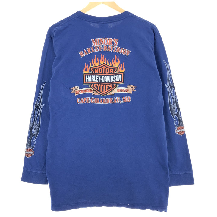 Harley-Davidson Back Print Long Sleeve T-Shirt Made in USA Men's L /eaa464071