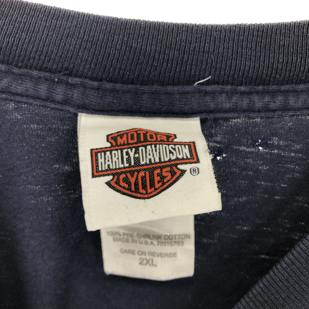 90'S Harley-Davidson Hanes Long Sleeve T-Shirt Made in USA Men's XXL Vintage /eaa464072