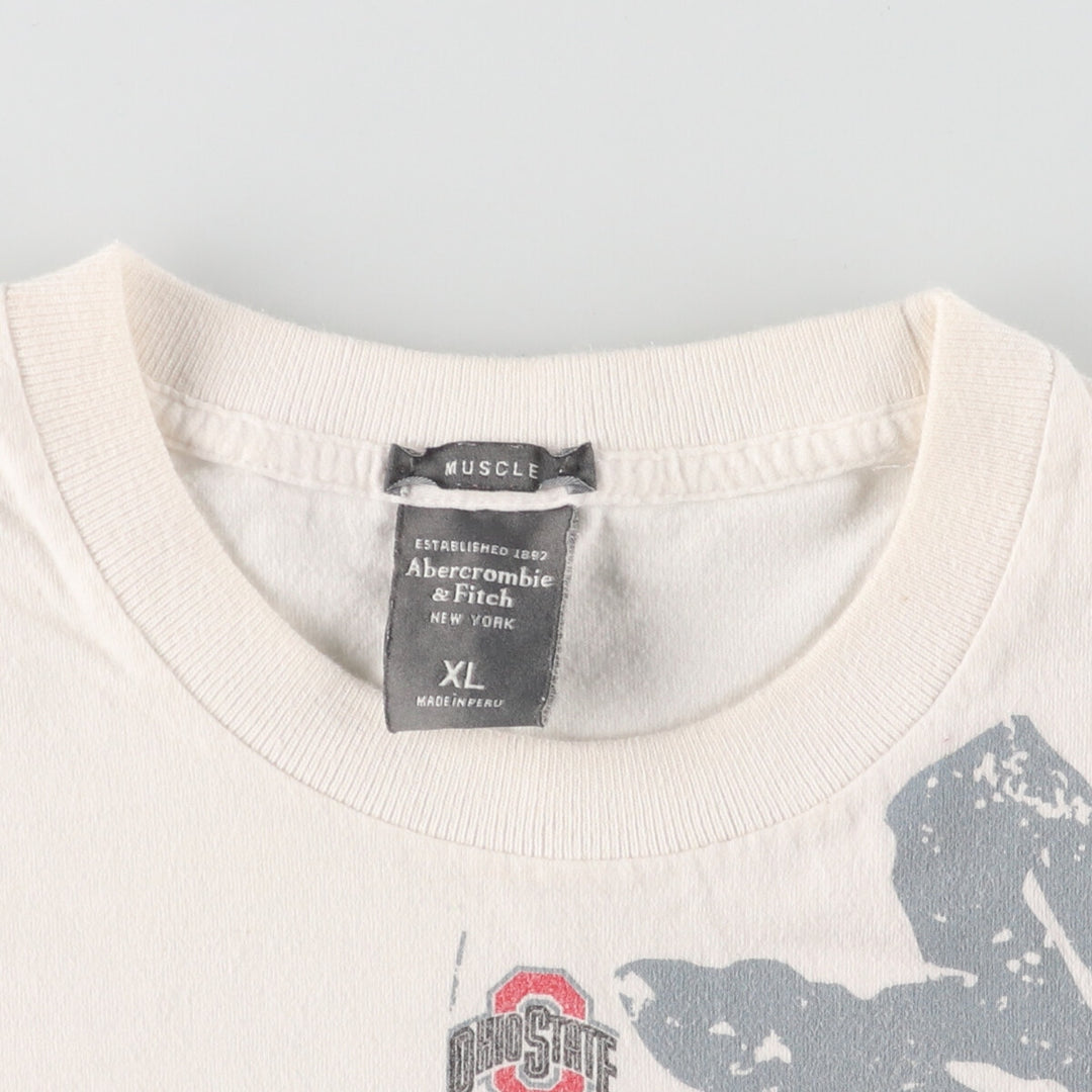 90s~ Abercrombie & Fitch OHIO STATE Ohio State University College T-shirt Men's M Vintage /eaa464115