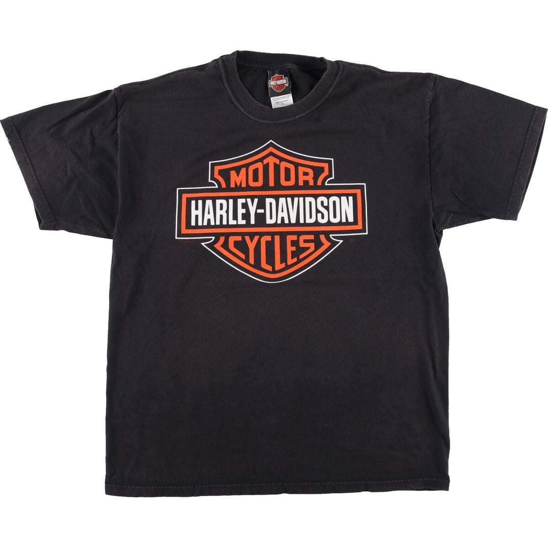 00'S Harley-Davidson Hanes Motorcycle Bike T-shirt Made in USA Men's L /eaa464137