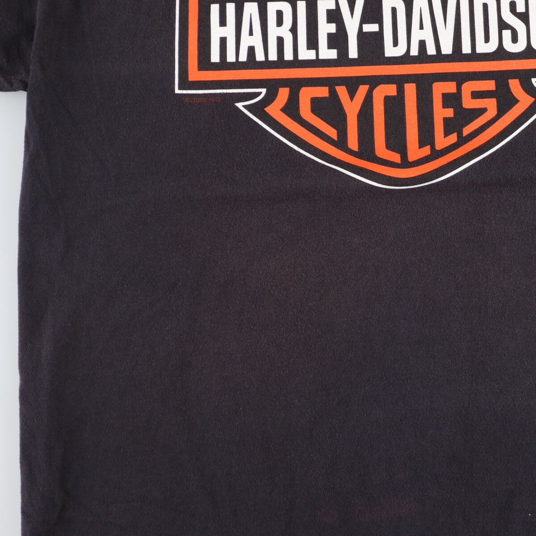 00'S Harley-Davidson Hanes Motorcycle Bike T-shirt Made in USA Men's L /eaa464137