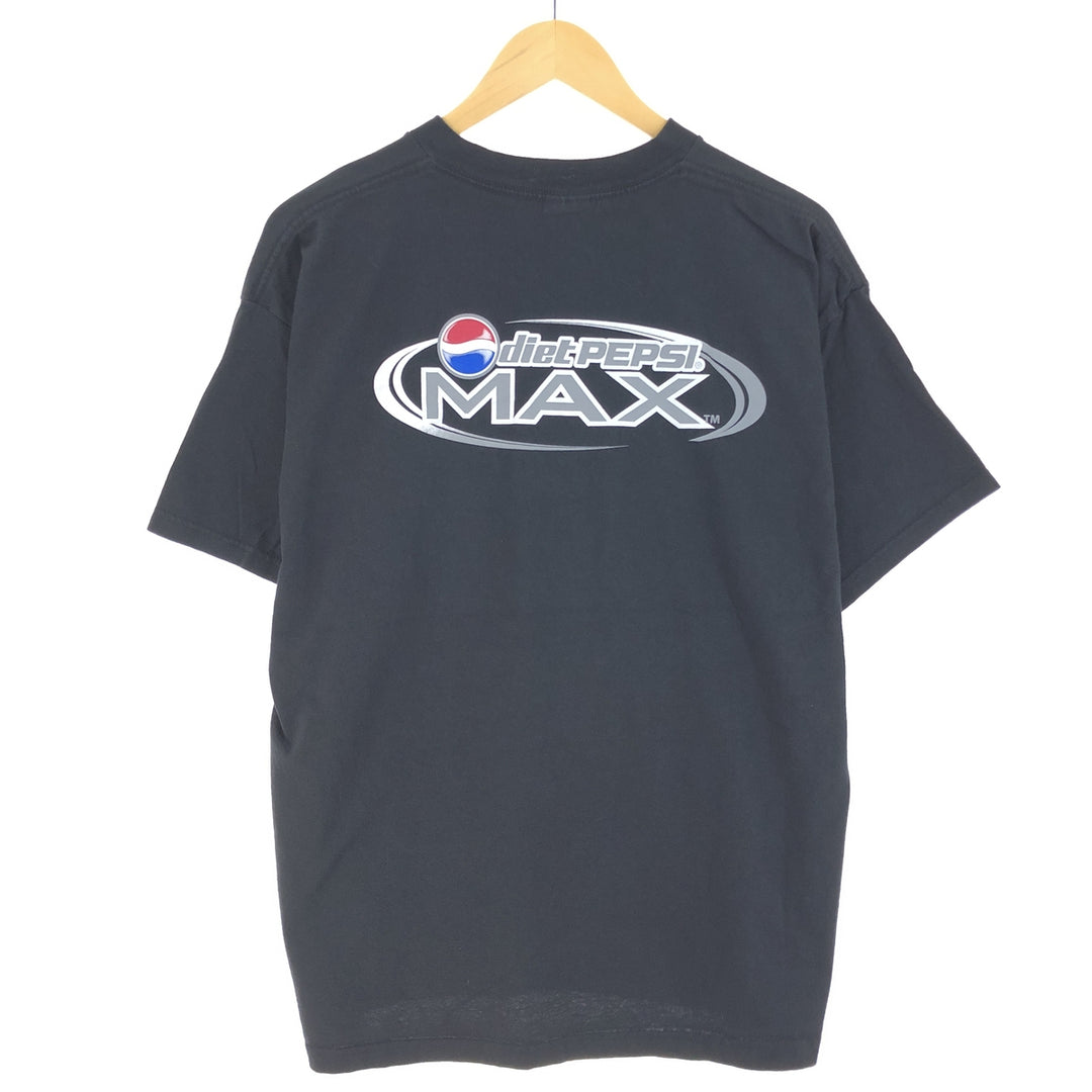 00'S Delta DELTA DIET PEPSI MAX Diet Pepsi Back Print Advertising T-Shirt Men's XL /eaa464153