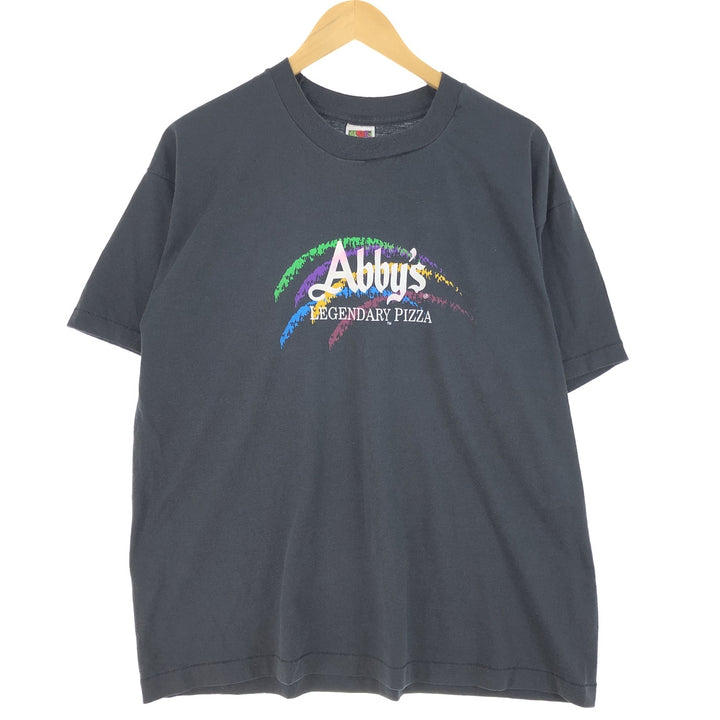 90'S Fruit of the Loom Abby's LEGENDARY PIZZA Advertising T-shirt Men's XL Vintage /eaa464165