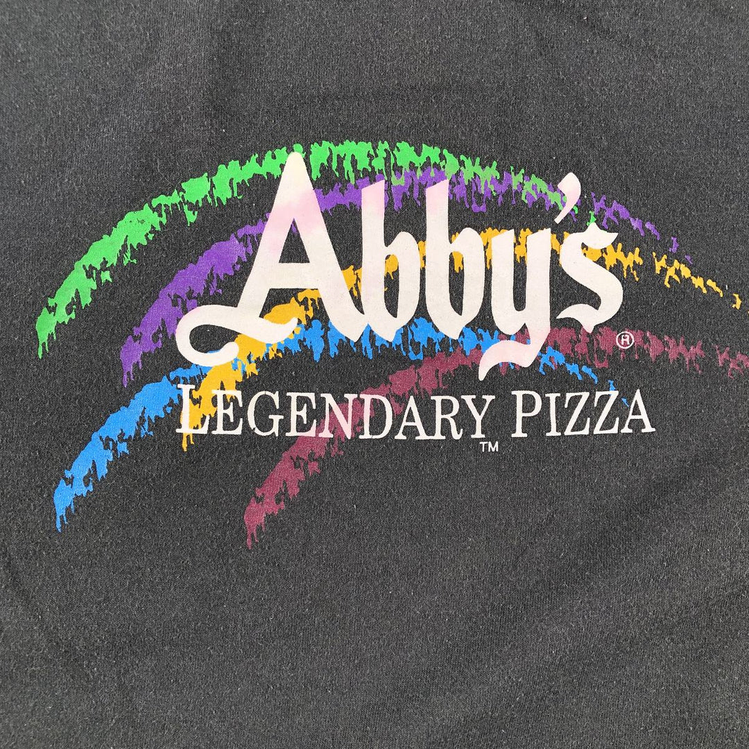 90'S Fruit of the Loom Abby's LEGENDARY PIZZA Advertising T-shirt Men's XL Vintage /eaa464165