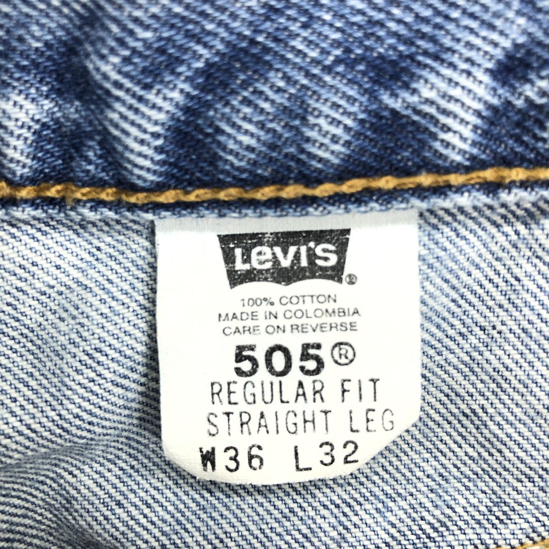 00'S Levi's 505 REGULAR FIT STRAIGHT LEG tapered denim pants for men w36 /eaa464181