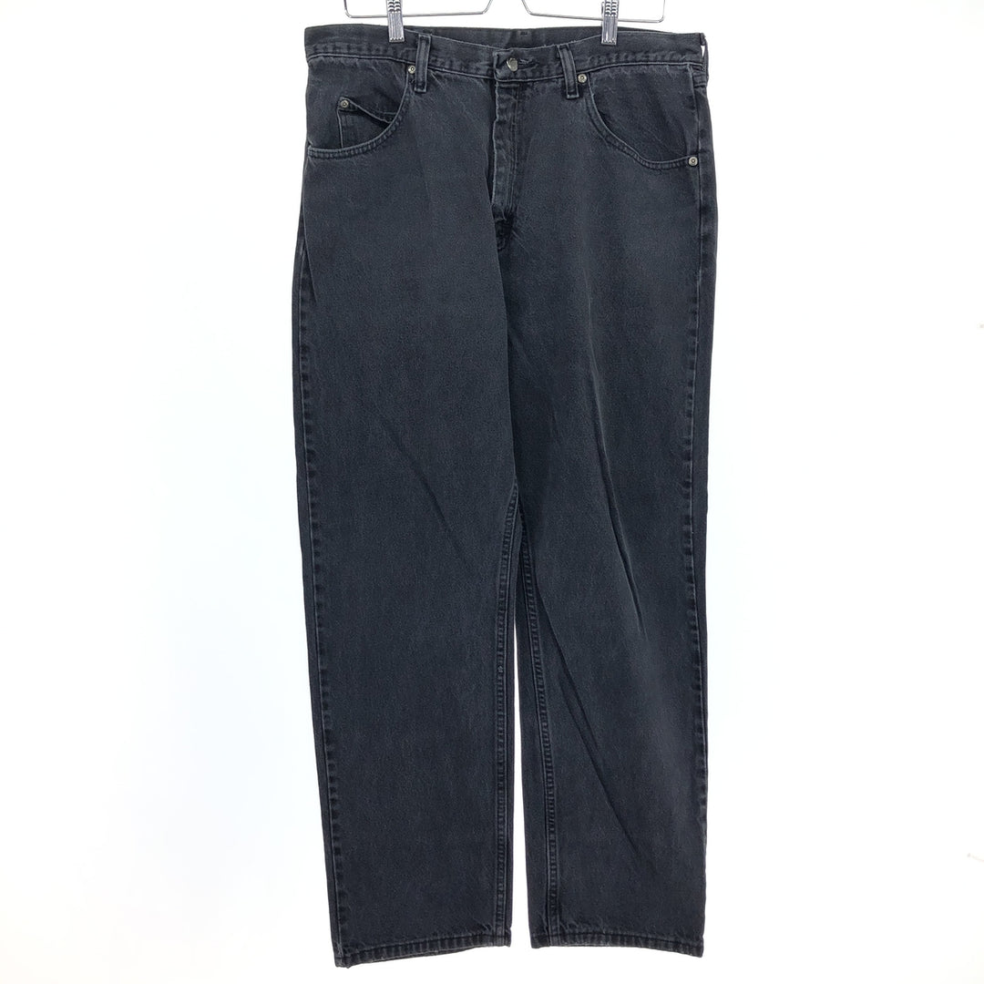 Wrangler RELAXED FIT Black Denim Straight Denim Pants Men's w36 cotton black type Vintage Second Hand