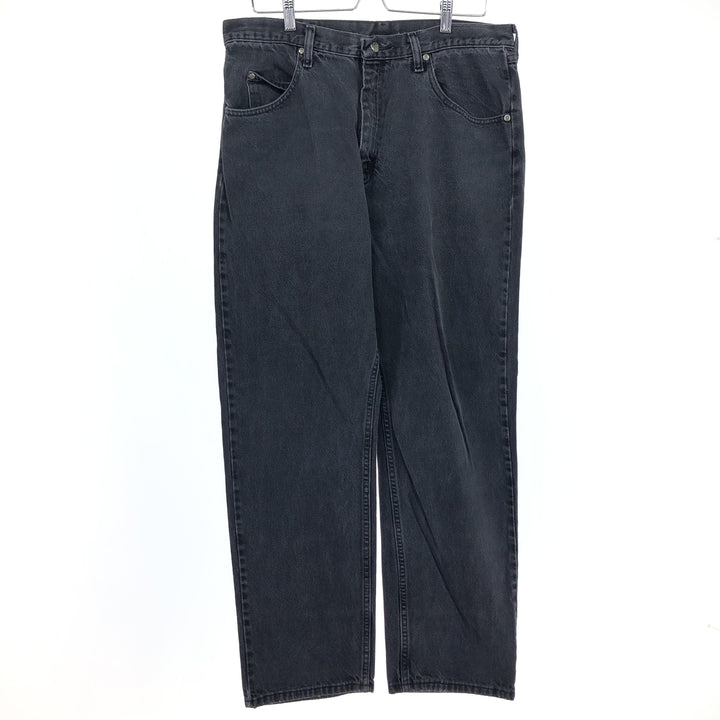 Wrangler RELAXED FIT Black Denim Straight Denim Pants Men's w36 cotton black type Vintage Second Hand