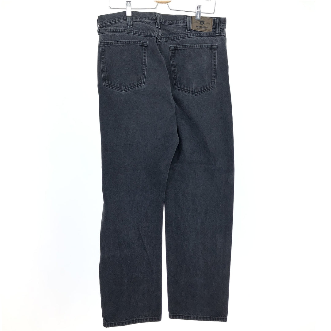 Wrangler RELAXED FIT Black Denim Straight Denim Pants Men's w36 cotton black type Vintage Second Hand