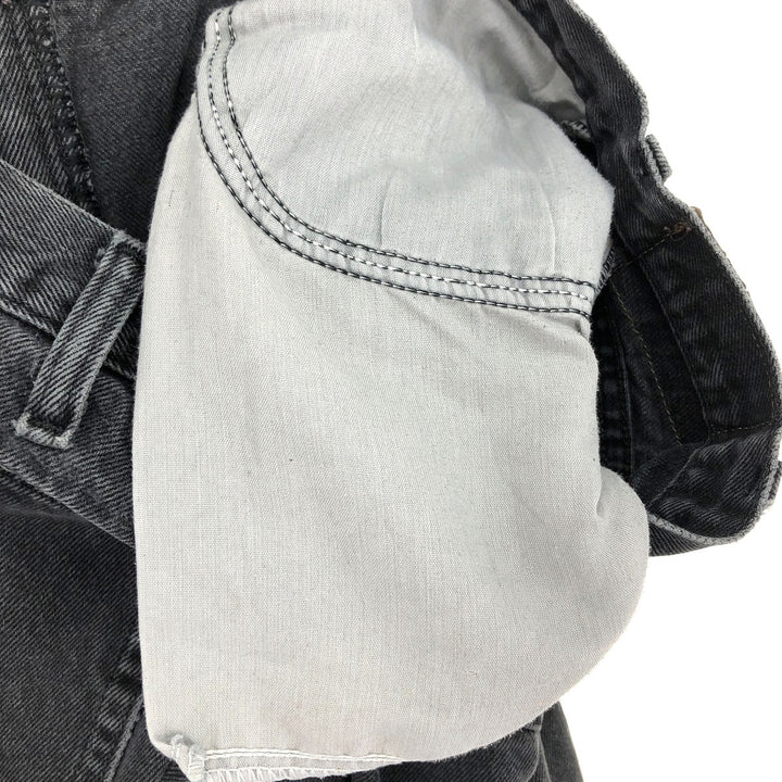 Wrangler RELAXED FIT Black Denim Straight Denim Pants Men's w36 cotton black type Vintage Second Hand