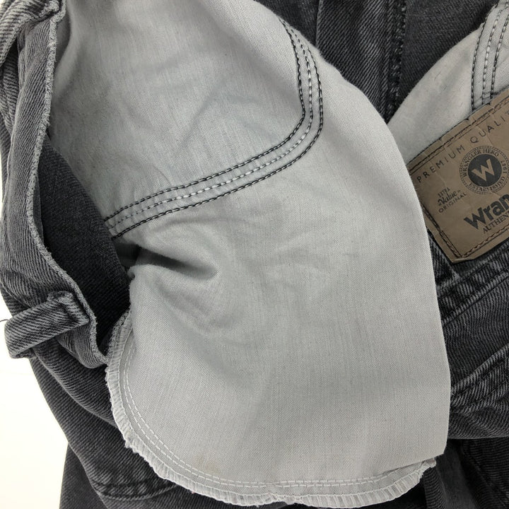 Wrangler RELAXED FIT Black Denim Straight Denim Pants Men's w36 cotton black type Vintage Second Hand