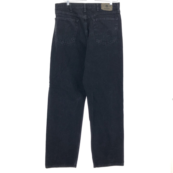 Wrangler Black Denim Straight Denim Pants Men's W36 cotton black type Vintage Second Hand
