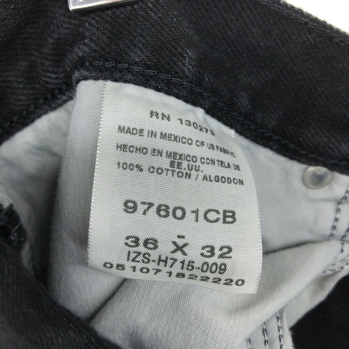 Wrangler Black Denim Straight Denim Pants Men's W36 cotton black type Vintage Second Hand