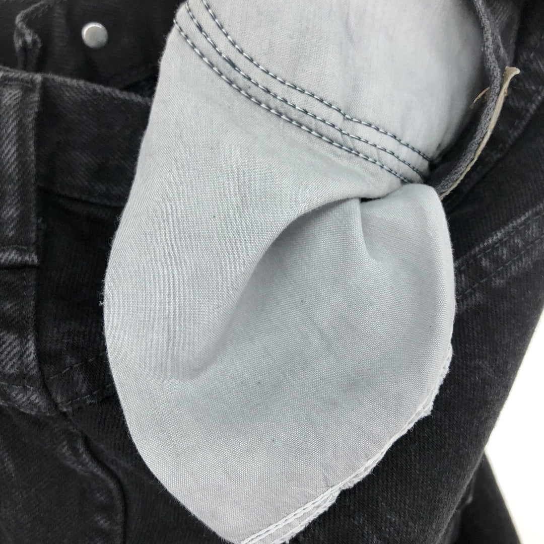 Wrangler Black Denim Straight Denim Pants Men's W36 cotton black type Vintage Second Hand