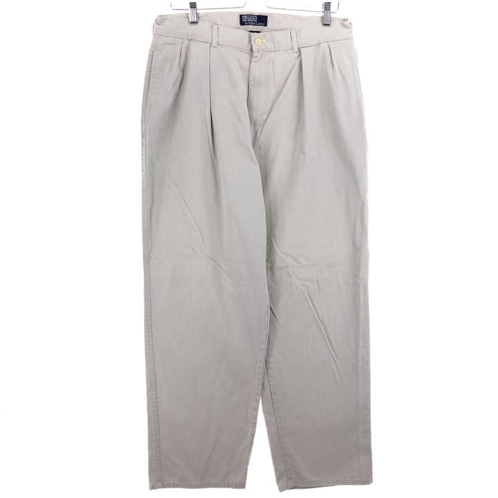 90'S Ralph Lauren POLO by Ralph Lauren Two-pleat Chino Pants Men's W36 Vintage / eaa464217