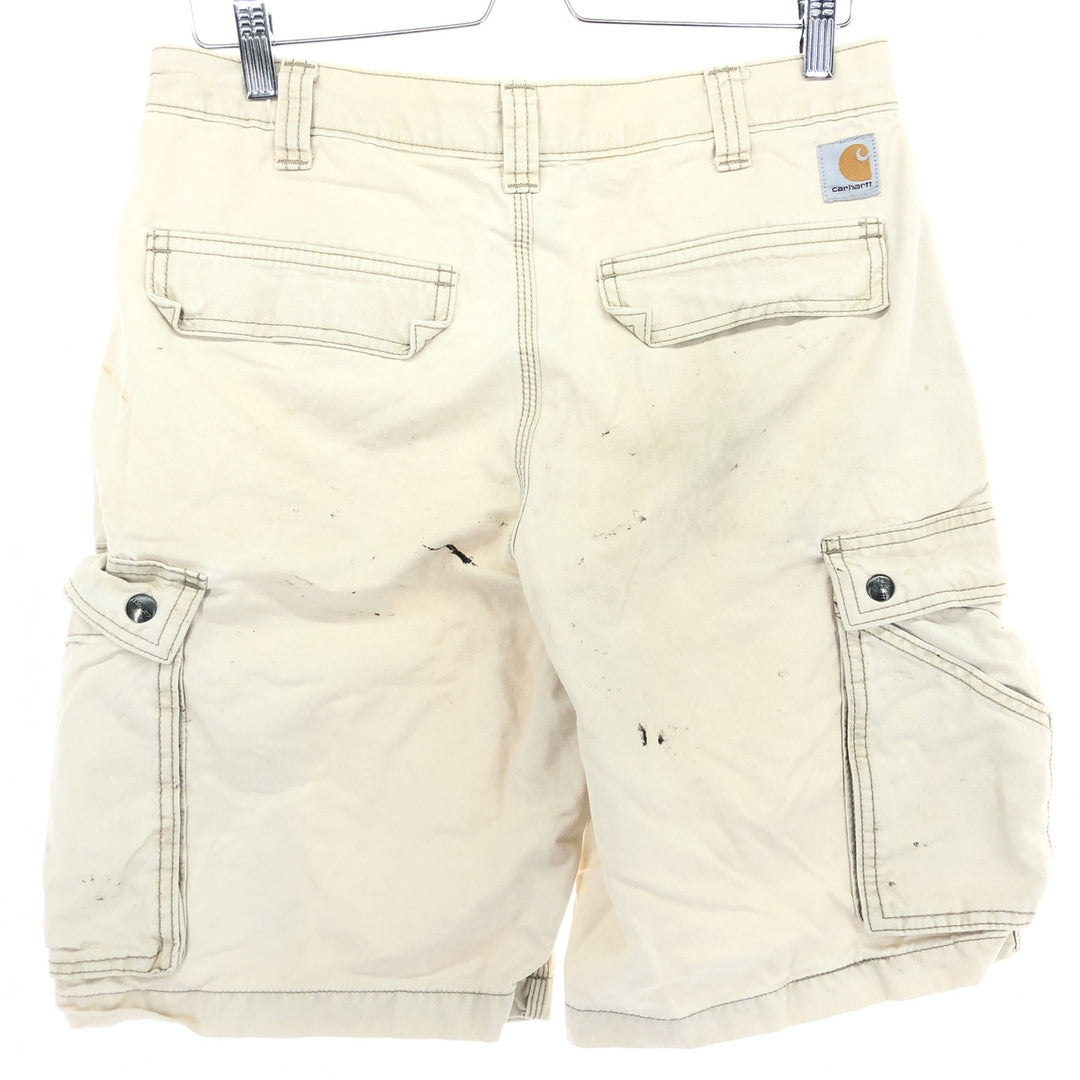 Carhartt Relaxed Fit Cargo Shorts, Men's, W32 cotton Beige type Vintage Second Hand