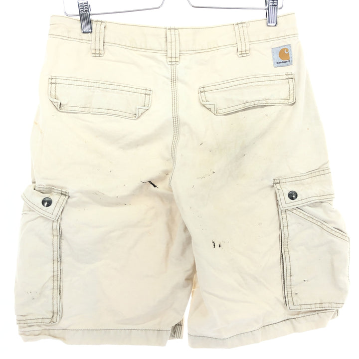 Carhartt Relaxed Fit Cargo Shorts, Men's, W32 cotton Beige type Vintage Second Hand