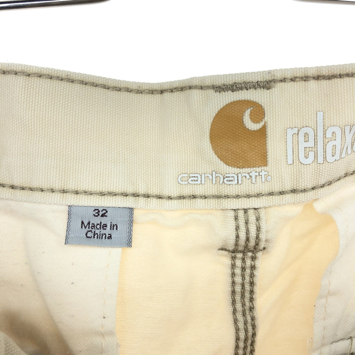 Carhartt Relaxed Fit Cargo Shorts, Men's, W32 cotton Beige type Vintage Second Hand