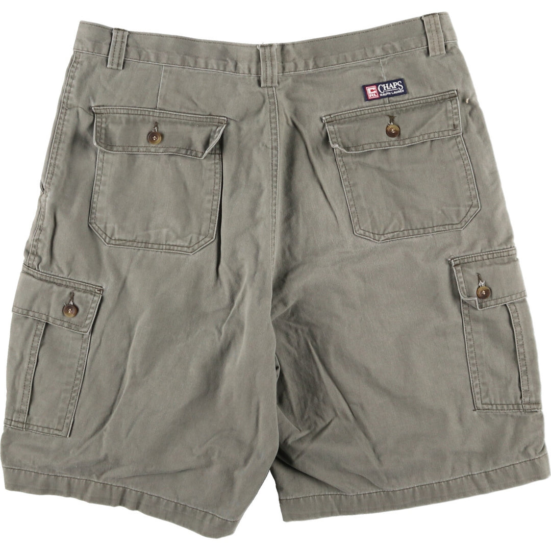 90'S Ralph Lauren CHAPS cargo shorts short pants men's w36 vintage cotton Khaki type Vintage Second Hand