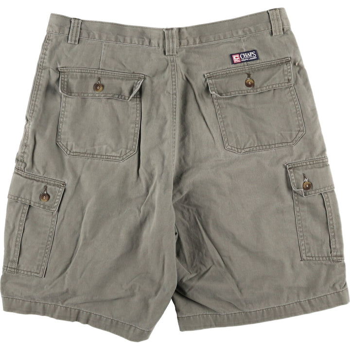 90'S Ralph Lauren CHAPS cargo shorts short pants men's w36 vintage cotton Khaki type Vintage Second Hand