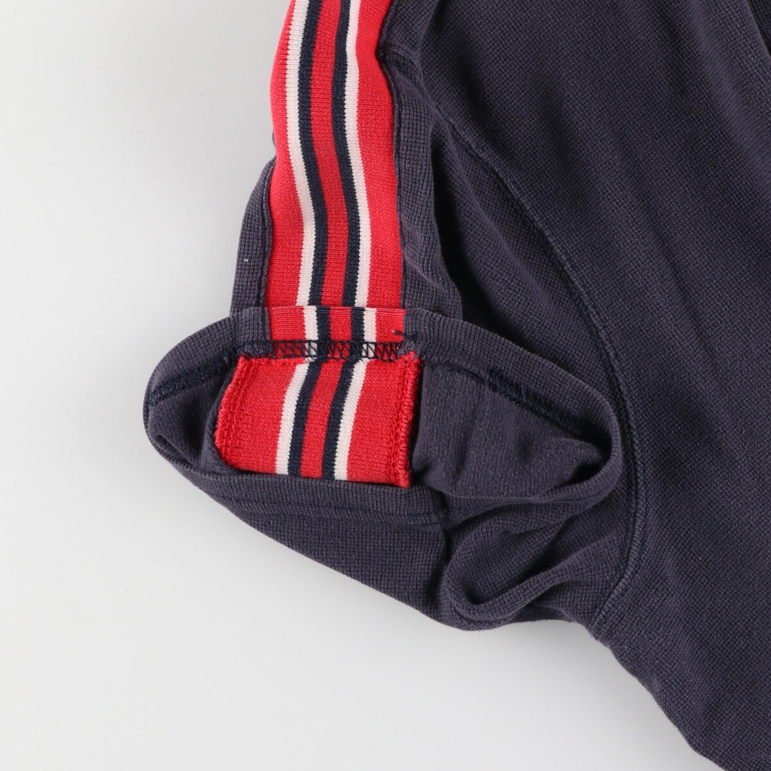 Tommy Hilfiger Henley neck short sleeve logo T-shirt Men's XL cotton navy blue type Vintage Second Hand