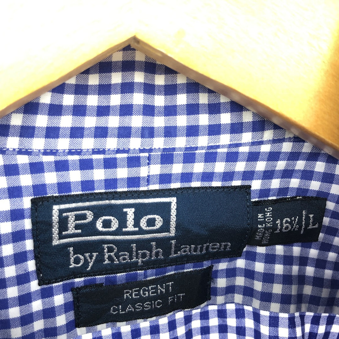 Ralph Lauren Gingham Check Long Sleeve Cotton Check Shirt Men's L /eaa464305